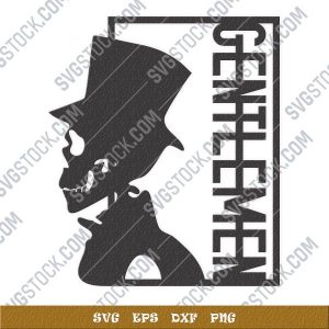 Gentlemen skull vector design files