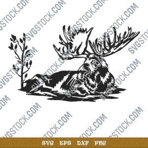 Moose vector design files - SVG DXF EPS AI CDR