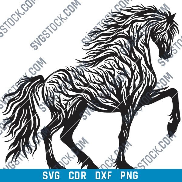 Tree Horse DXF File