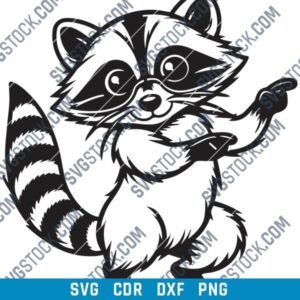 Dancing Raccoon DXF File