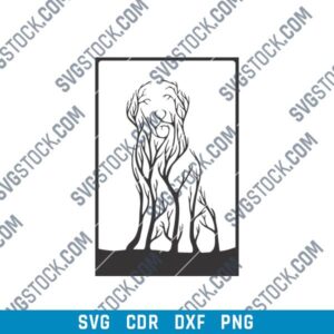 Golden Retriever DXF File for CNC Cutting