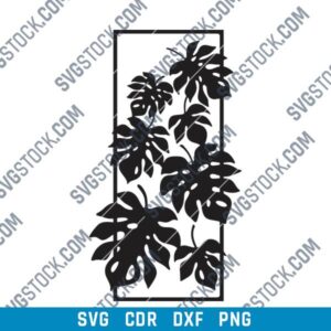 Leaf Pattern Decorative DXF File for CNC Cutting